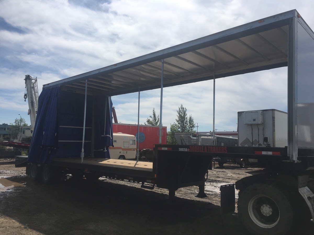 Curtain Side Tarp Install in Edmonton, Alberta by Maverick Trailer Repair